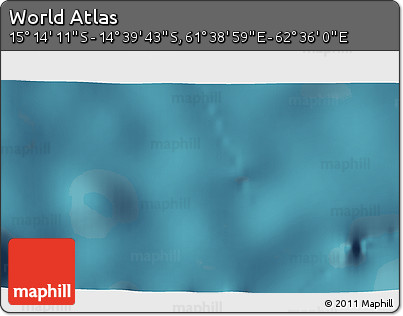 Satellite 3D Map of the Area around 14° 56' 57" S, 62° 7' 30" E