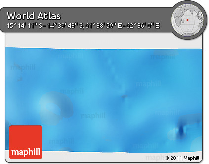 Shaded Relief 3D Map of the Area around 14° 56' 57" S, 62° 7' 30" E