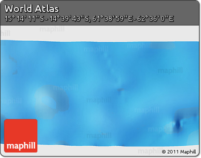 Shaded Relief 3D Map of the Area around 14° 56' 57" S, 62° 7' 30" E