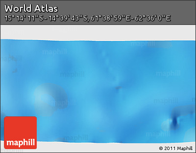 Shaded Relief 3D Map of the Area around 14° 56' 57" S, 62° 7' 30" E