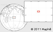 Blank Location Map of the area around 14° 56' 57" S, 62° 7' 30" E