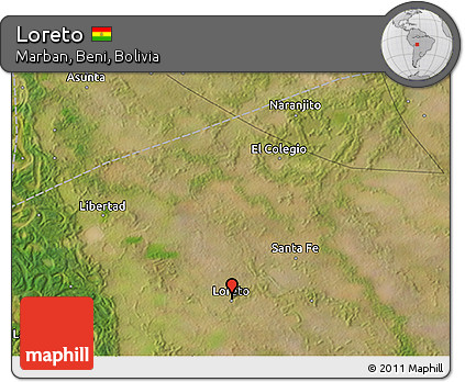 Satellite 3D Map of Loreto