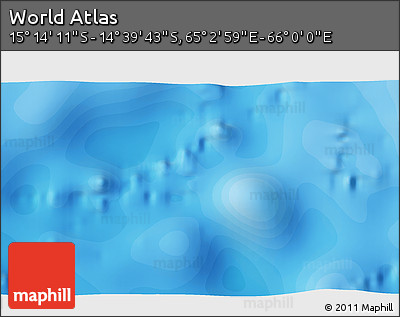Political 3D Map of the Area around 14° 56' 57" S, 65° 31' 30" E