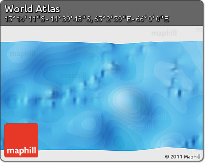 Political 3D Map of the Area around 14° 56' 57" S, 65° 31' 30" E