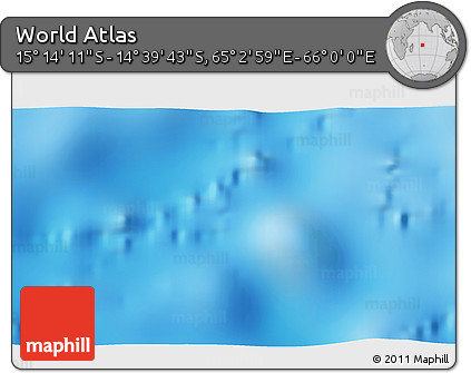 Shaded Relief 3D Map of the Area around 14° 56' 57" S, 65° 31' 30" E