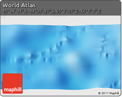 Shaded Relief 3D Map of the Area around 14° 56' 57" S, 65° 31' 30" E