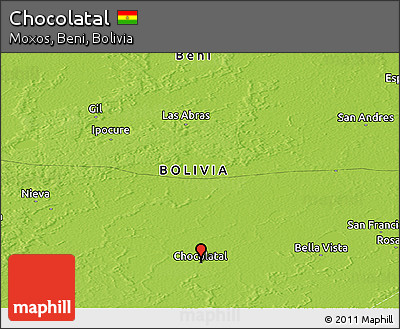 Physical Panoramic Map of Chocolatal