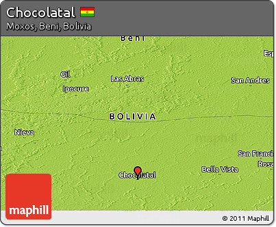 Physical Panoramic Map of Chocolatal