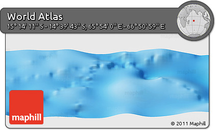 Physical Panoramic Map of the Area around 14° 56' 57" S, 66° 22' 30" E