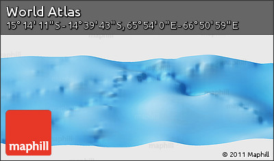 Physical Panoramic Map of the Area around 14° 56' 57" S, 66° 22' 30" E