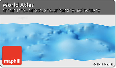 Physical Panoramic Map of the Area around 14° 56' 57" S, 66° 22' 30" E