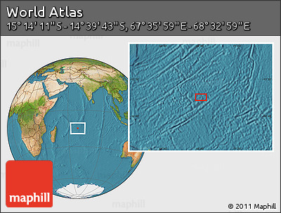 Satellite Location Map of the Area around 14° 56' 57" S, 68° 4' 29" E