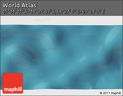 Satellite 3D Map of the Area around 14° 56' 57" S, 68° 55' 30" E