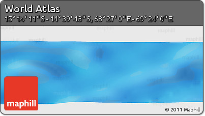 Physical Panoramic Map of the Area around 14° 56' 57" S, 68° 55' 30" E