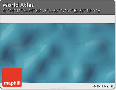 Satellite 3D Map of the Area around 14° 56' 57" S, 69° 46' 30" E