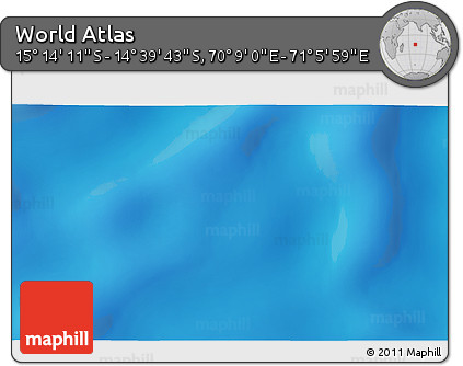 Physical 3D Map of the Area around 14° 56' 57" S, 70° 37' 30" E