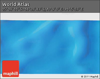 Physical 3D Map of the Area around 14° 56' 57" S, 70° 37' 30" E