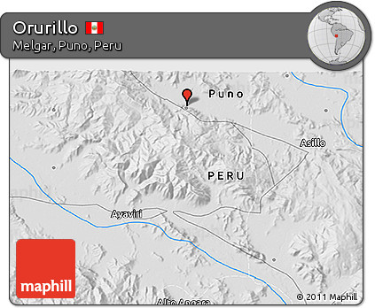 Physical 3D Map of Orurillo