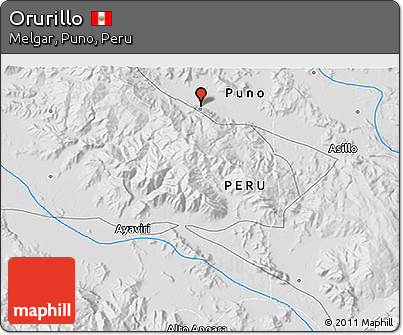 Physical 3D Map of Orurillo