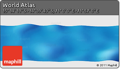 Physical Panoramic Map of the Area around 14° 56' 57" S, 71° 28' 29" E