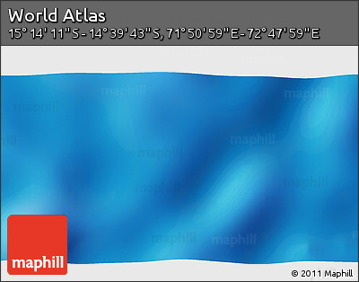 Physical 3D Map of the Area around 14° 56' 57" S, 72° 19' 29" E