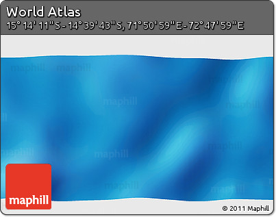 Physical 3D Map of the Area around 14° 56' 57" S, 72° 19' 29" E