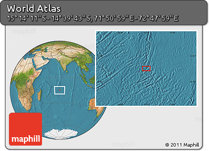 Satellite Location Map of the Area around 14° 56' 57" S, 72° 19' 29" E