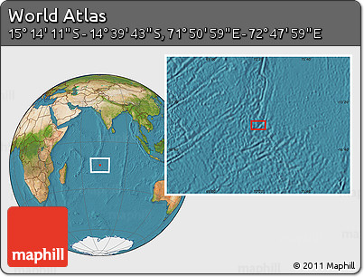 Satellite Location Map of the Area around 14° 56' 57" S, 72° 19' 29" E