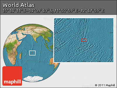 Satellite Location Map of the Area around 14° 56' 57" S, 72° 19' 29" E