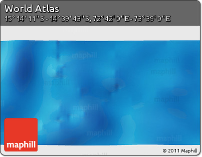 Physical 3D Map of the Area around 14° 56' 57" S, 73° 10' 30" E