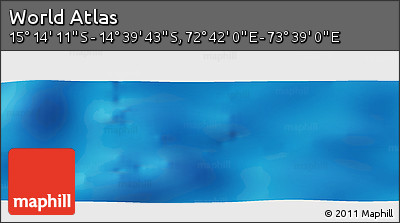 Physical Panoramic Map of the Area around 14° 56' 57" S, 73° 10' 30" E
