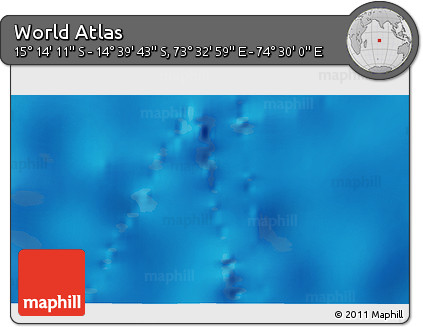 Physical 3D Map of the Area around 14° 56' 57" S, 74° 1' 30" E