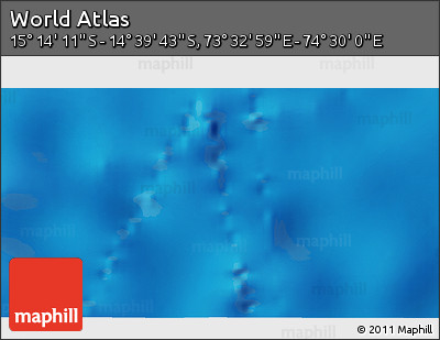 Physical 3D Map of the Area around 14° 56' 57" S, 74° 1' 30" E