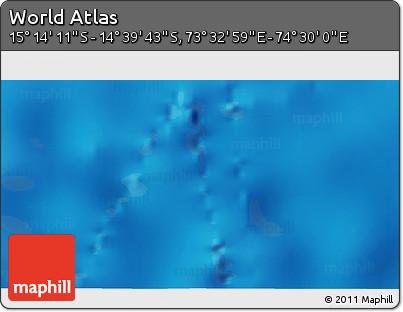 Physical 3D Map of the Area around 14° 56' 57" S, 74° 1' 30" E