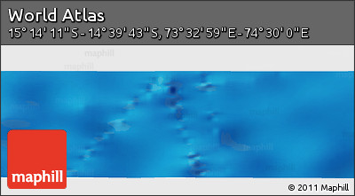 Physical Panoramic Map of the Area around 14° 56' 57" S, 74° 1' 30" E