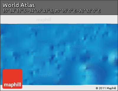 Physical 3D Map of the Area around 14° 56' 57" S, 75° 43' 29" E