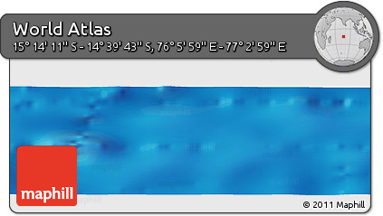 Physical Panoramic Map of the Area around 14° 56' 57" S, 76° 34' 29" E