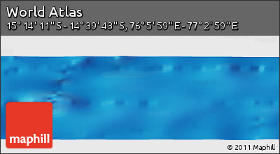 Physical Panoramic Map of the Area around 14° 56' 57" S, 76° 34' 29" E