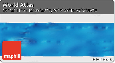 Physical Panoramic Map of the Area around 14° 56' 57" S, 76° 34' 29" E