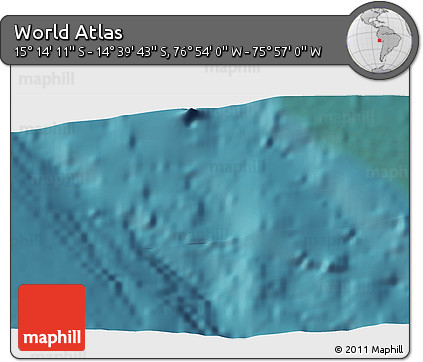 Satellite 3D Map of the Area around 14° 56' 57" S, 76° 25' 30" W
