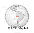 Outline Map of the Area around 14° 56' 57" S, 76° 25' 30" W, rectangular outline
