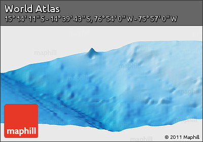Physical Panoramic Map of the Area around 14° 56' 57" S, 76° 25' 30" W