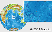 Physical Location Map of the area around 14° 56' 57" S, 77° 25' 30" E
