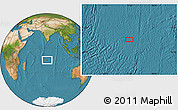 Satellite Location Map of the area around 14° 56' 57" S, 77° 25' 30" E