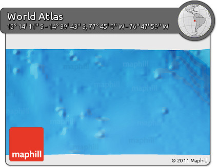 Physical 3D Map of the Area around 14° 56' 57" S, 77° 16' 30" W