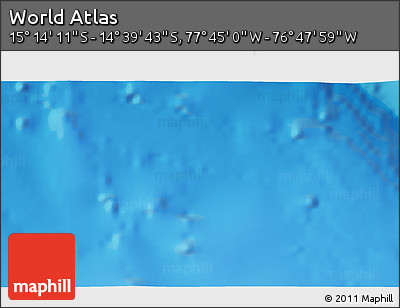 Physical 3D Map of the Area around 14° 56' 57" S, 77° 16' 30" W