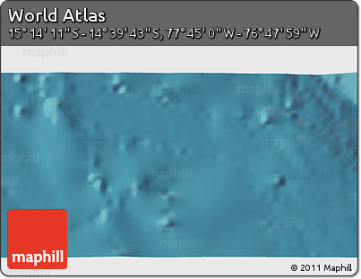 Satellite 3D Map of the Area around 14° 56' 57" S, 77° 16' 30" W