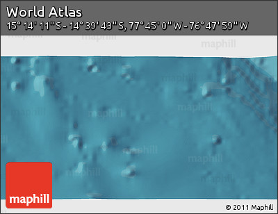 Satellite 3D Map of the Area around 14° 56' 57" S, 77° 16' 30" W