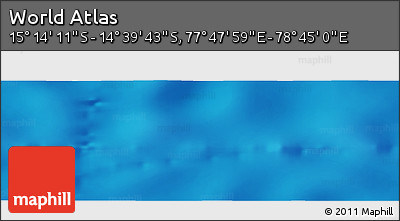 Physical Panoramic Map of the Area around 14° 56' 57" S, 78° 16' 30" E