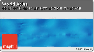 Physical Panoramic Map of the Area around 14° 56' 57" S, 78° 16' 30" E